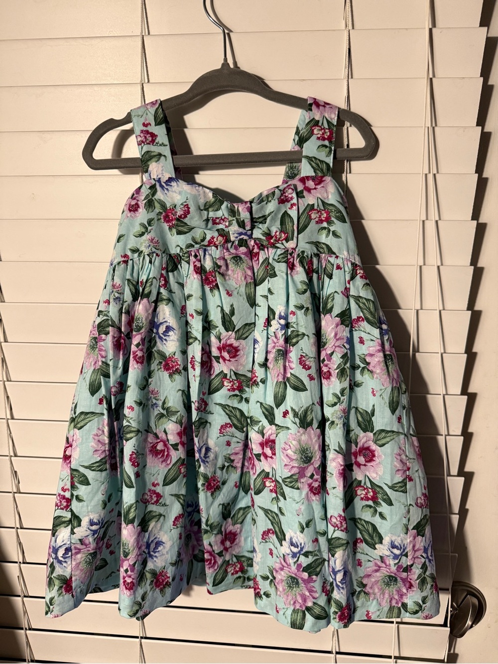 Janie and Jack Mint Floral Sundress with Pink & Purple Blooms